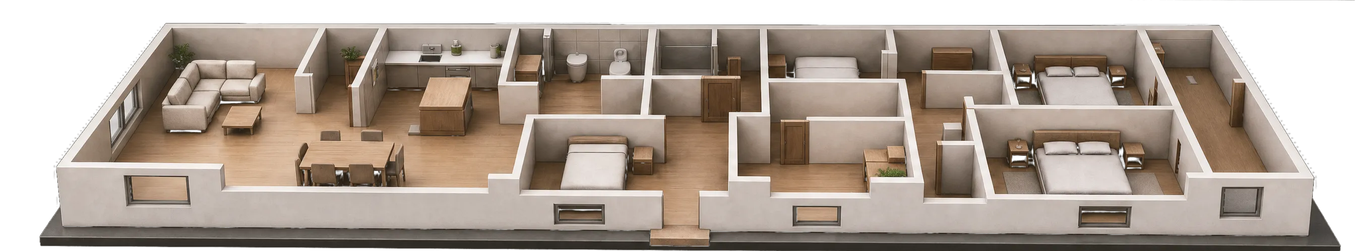 Rooms layer: the floor plan of the house